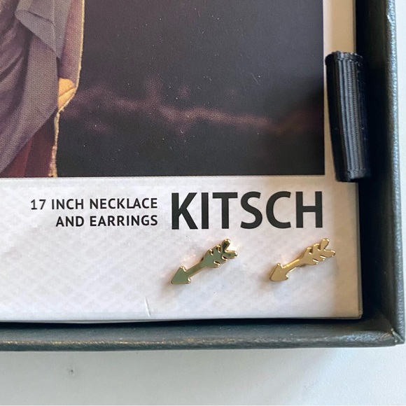 Kitsch Gold Plated Unstoppable  Arrows Necklace and Earring Set New - Picture 6 of 11